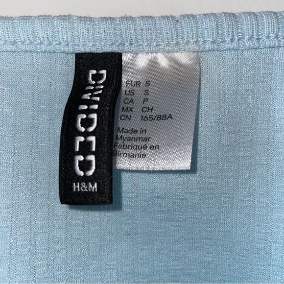 DIVIDED Baby Blue Cropped Tank Top - Picture 2 of 3